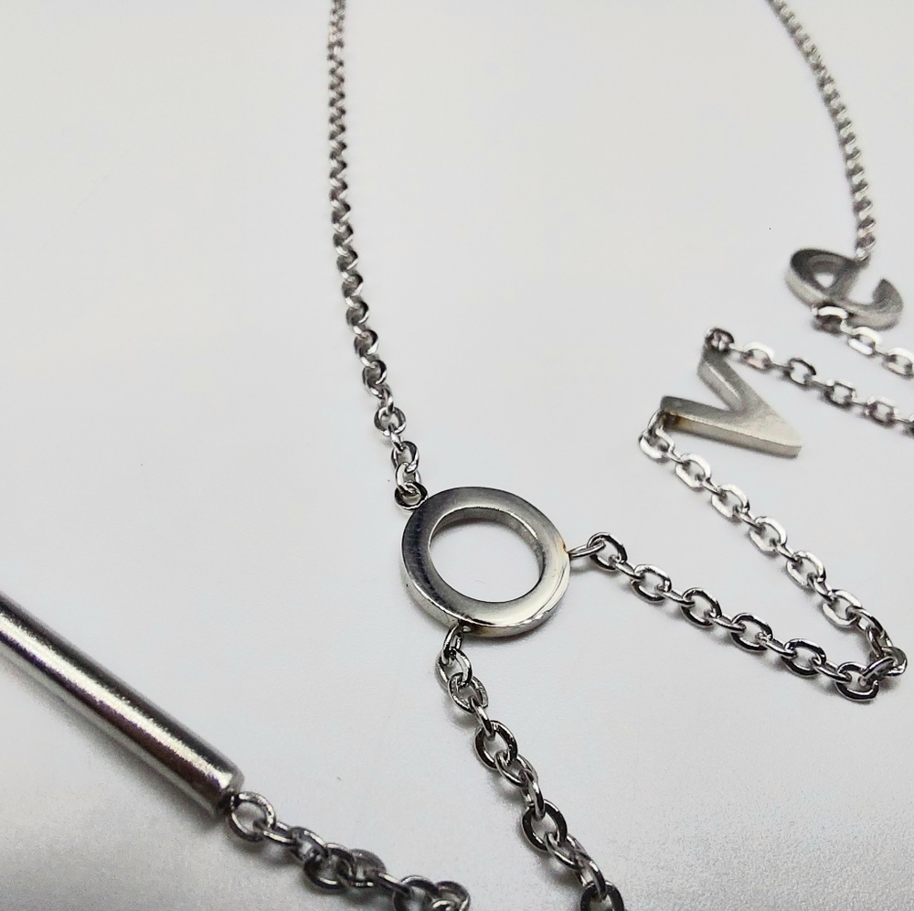 L-O-V-E Necklace Spelled Out, Stainless Steel